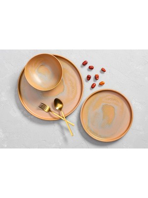 Starseven Porland Stoneware Savanna 3 Parça Tek Kişilik Yemek Takımı