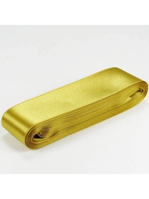 Starseven Gold (Altın) Renk Saten Kurdela 4 Cm. x 10 Metre (Gold)