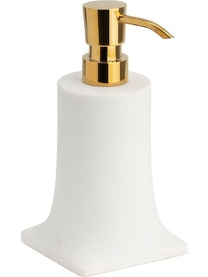 Starseven System Tezgah Üstü Sıvı Sabunluk 250 ml Beyaz-Gold Renk 181X91X109 mm Beyaz Tek Ebat BA2007 006 R1-