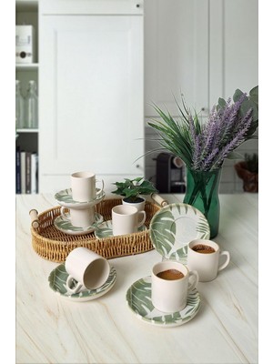 Starseven Keramika Forest Nordic Kahve Takımı 12 Parça 6 Kişilik 23052-54