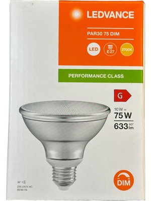 Starseven Ledvance 10W (75W) 2700K Sarı Işık PAR30 E27 Duylu Dim Edilebilir LED Spot