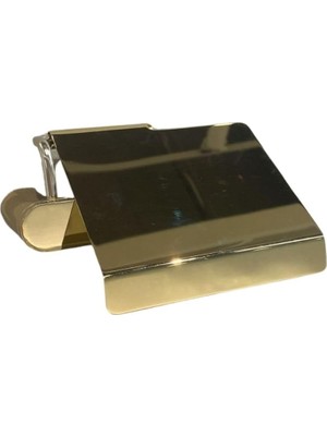 Starseven System Ovalın Kapaklı Tuvalet Kağıtlığı Altın 87X137X159 mm