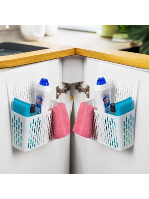 Starseven Porsima Org-52 Asılabilir Mutfak Banyo Dolap Içi Düzenleyici Organizer Deterjanlık - Beyaz
