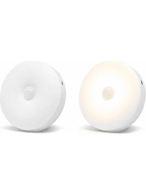 Starseven 2’li Set Sensörlü LED Kabin Işığı Gece Lambası | 1,5W | 4000K Doğal Beyaz | 150 Lümen | USB Şarjlı