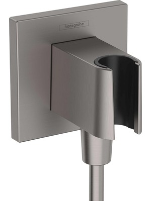 Starseven Hansgrohe El Tipi Duş Duvar Prizi 1/2 "fırçalanmış Siyah Krom, 26889341 Dişli Bağlantısı