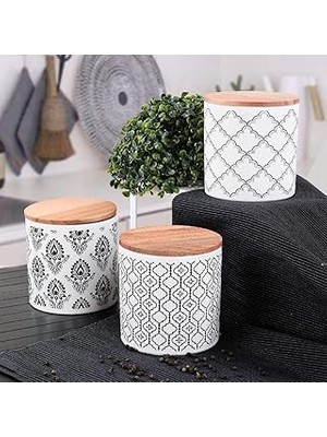 Starseven Keramika Ares Saklama Kabı 12 cm 3 Adet