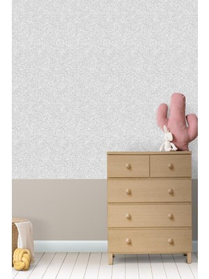 Zümrüt Milky Baby 410-1 Düz Gri Çocuk Odası Duvar Kağıdı