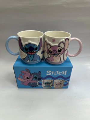 SHC4200 Stitch 2li Kabartmalı Kupa Bardak