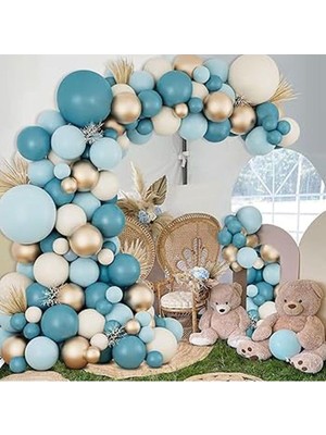 Starseven Okyanus Mavisi Doğum Günü Parti Balon Seti