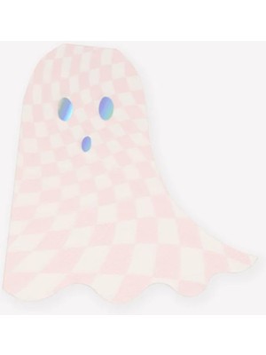 Starseven Meri Meri - Pink Checker Ghost Napkins - Pembe Kareli Hayalet Peçeteler (16'lı)