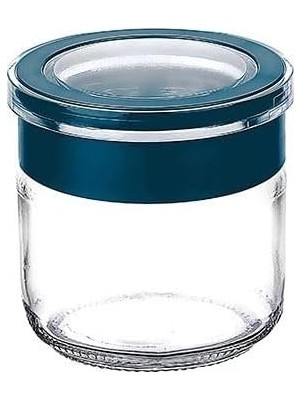 Starseven Cam Kavanoz, Cam Saklama Kabı, Sızdırmaz Kaplar (Lacivert, 300 Ml)