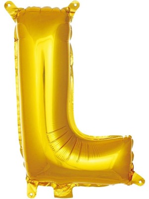 Starseven L Harfi 16 Inç Gold Renk Folyo Balon 36 cm (Altın)