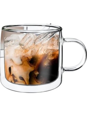 Starseven Çift Cidarlı Kahve, Latte, Su Bardağı, 250 Ml, Cam Kupa, 1 Adet - 12128