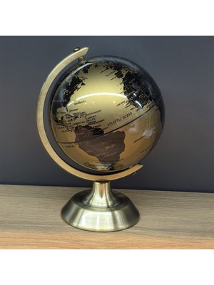 ForWhat Büro Ev Ofis Dekoru Için Metal Ayaklı Golden Dünya Küresi