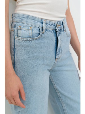 Şira Butik Buz Mavisi Kot Pantolon