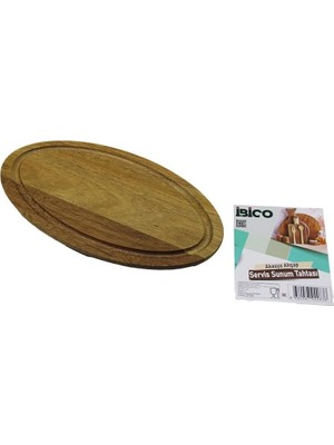 Starseven Chermik Oval Ahşap Servis Sunum Tepsi, 24.8 x 13.8 x 1.4 Cm, CHRMK12201, Akasya