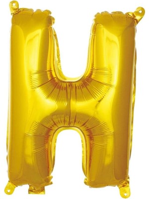 Starseven H Harfi 16 Inç Gold Renk Folyo Balon 36 cm (Altın)