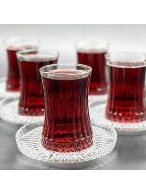 Starseven Paşabahçe Elysia Çay Takımı Seti 12 Parça Set Rinana Çay Tabağı 42901