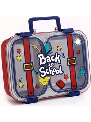 Starseven 700 ml Iki Bölme Paslanmaz Çelik Bento Lunch Box Yeni Nesil Sefer Tası Metal Kaşık Hediyeli FF7155