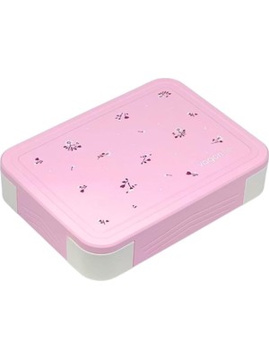 Starseven 1330 ml Tek Kat 6 Bölme Çocuk Beslenme Kutusu Çatal/kaşık/sos Kaseli -FFB1265