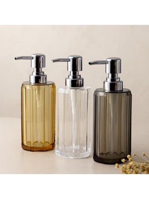 Uravas Store 200 ml Sekizgen Akrilik Mika Sıvı Sabunluk (Şeffaf/renkli)