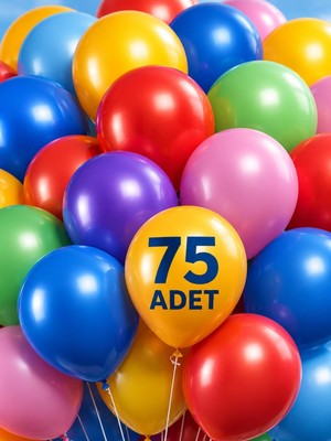 Starseven Renkli Balon 75 Li Karışık Renk Parti Doğum Günü Kutlama Özel Günler