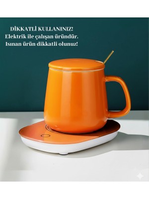 Starseven USB Isıtıcılı 350ML Kupa Bardak Turuncu, Turuncu