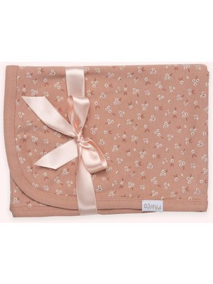 Starseven Kız Bebek 80*80 Çiçek Baskılı Gül Battaniye Std