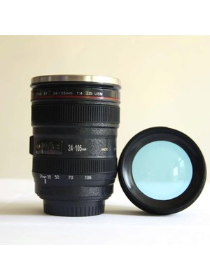 Starseven Netavantaj Kamera Lens 3D Tasarım Paslanmaz Çelik Termos Kupa Bardak