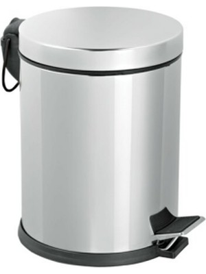 Eseno Select Pedallı 8lt Krom Metal Çöp Kovası