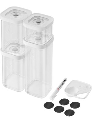 Starseven Zwilling Fresh & Cube Saklama Kabı 6'li Set S Beyaz