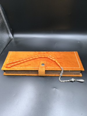 Onurlu Tesbihane Osmanlı Benzetme Çubuk Sıkma Tesbih (Turuncu, 10X7 Mm)