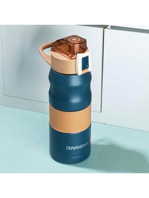 Starseven Cooker 1393-2 Paslanmaz Çelik Sızdırmaz Çift Katmanlı Yalıtımlı Çay Kahve Termosu Lacivert 350 ml