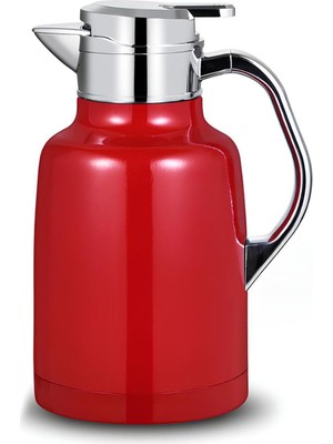 Starseven 304 Çelik 1,6 L Çift Katmanlı Kırmızı Vakumlu Kamp Piknik Çay Termos CIN556KR
