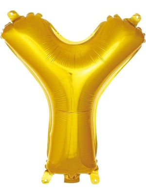 Starseven Y Harfi 16 Inç Gold Renk Folyo Balon 36 cm (Altın)