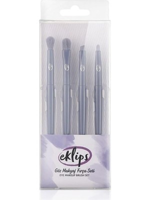 Starseven Eklips Göz Makyaj Fırça Seti 4'lü, Gri
