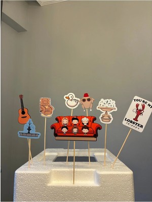 Cutelier Friends Temalı Pasta Süsü 8 Parça - Doğum Günü Cake Topper Dekor Seti