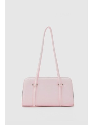 Shule Bags Hansal Metal Detaylı Baget Çanta Pudra Pembe