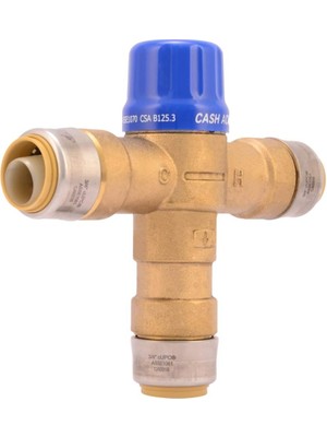 Starseven Cash Acme Sharkbite Doğrudan Bağlantılı 3/4 Inç HG110-D Termostatik Karıştırma Vanası, Pirinç Tesis
