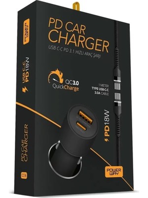 Sepetopia CC36 20W 3.1A Type-C–type-C Araç Şarj Seti