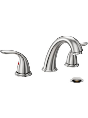 Starseven 2 Kulp 3 Delikli Güverte Montajı Fırçalanmış Nikel Yaygın Banyo Bataryası Phiestina Tarafından, Pas
