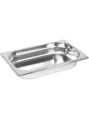Starseven Paslanmaz Çelik Gastronom/gastronorm Küvet Gn 1/4-20 (26,5 x 16,2 x 2 Cm)