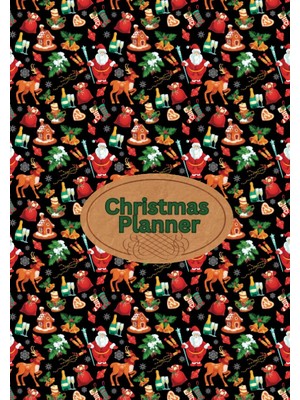 Starseven Christmas Planner: Santa, Reindeer, Gingerbread House And Tree Print