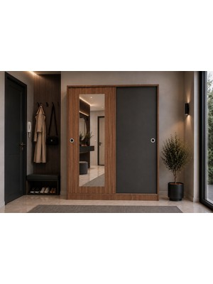 Metalia Gm 455 Vera 2 Kapaklı Sürgülü Portmanto Vestiyer