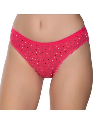 Gümüş 6097 12'li Kadın Likralı Ince Bel Yıldız Baskılı Bikini
