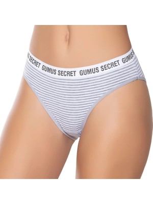 Gümüş 6063 12'li Kadın Likralı Kemerli Lastik "gümüş Secret" Bikini