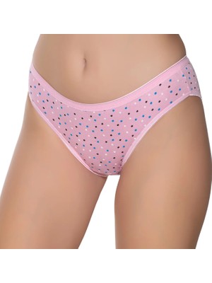 Gümüş 6097 12'li Kadın Likralı Ince Bel Yıldız Baskılı Bikini