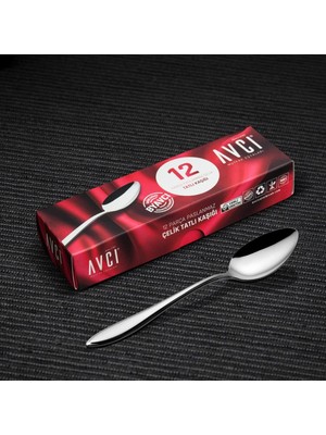 Starseven Avci Elit 12 Adet Tatlı Kaşığı 18/10 Paslanmaz Çelik 2 mm