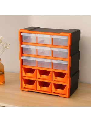Uravas Store 18'li Monoblok Avadanlık Çekmece Seti (9 Kapalı+9 Açık)