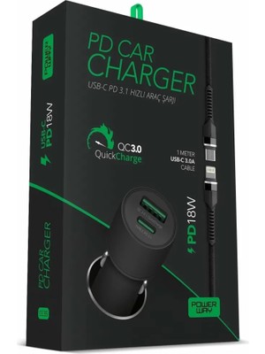 Sepetopia CC35 20W 3.1A Type-C iPhone Araç Şarj Seti